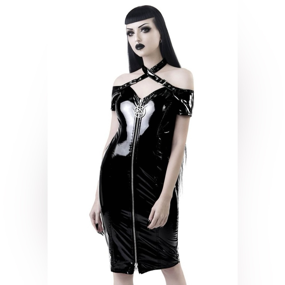 Killstar Lost Souls Black Latex Dress